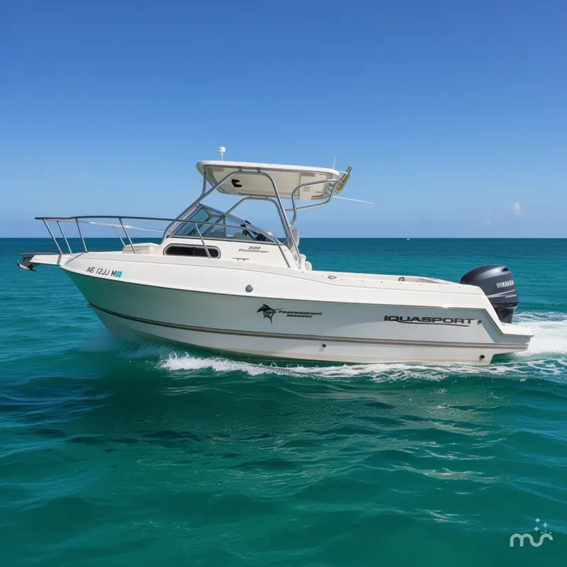 Slide: The Image of Aquasport 225 Explorer w Yamaha 200 FOUR STROKE ONLY 380 HOURS 2004 - 1