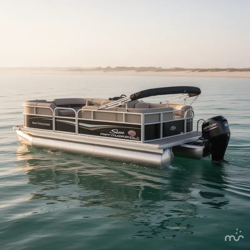 Slide: The Image of Sun Tracker Party Barge 16 DLX 2025 - 0