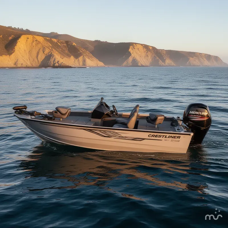 Slide: The Image of Crestliner XF 179 W/ 60HP Mercury! 2025 - 2