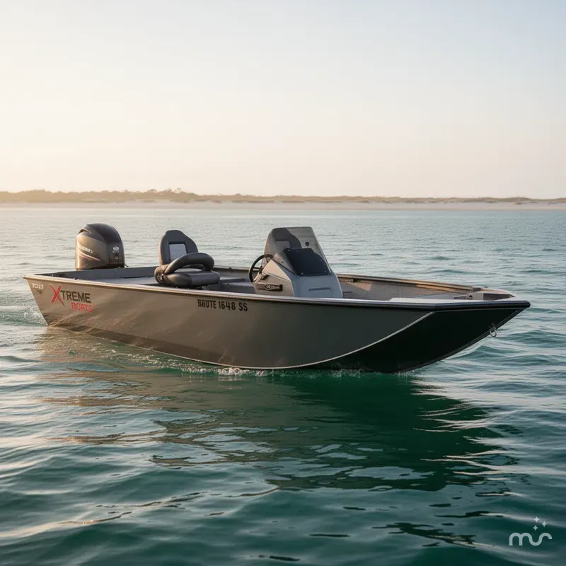 Slide: The Image of Xtreme Boats Brute 1648 SS Jet Tunnel 2025 - 0
