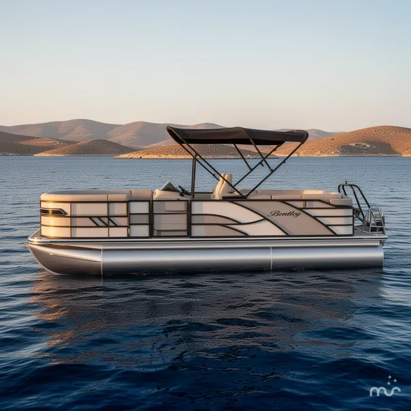 Slide: The Image of Bentley Pontoons Elite 223 Admiral Triple Tube Pkg 2025 - 2