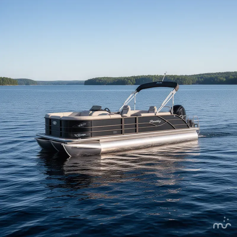 Slide: The Image of Bentley Pontoons Legacy 200 Navigator Quad Lounge & Honda 4-Stroke 2025 - 1