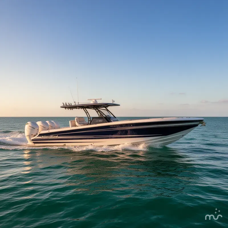 Slide: The Image of Nor-Tech 390 Sport Center Console 2025 - 2