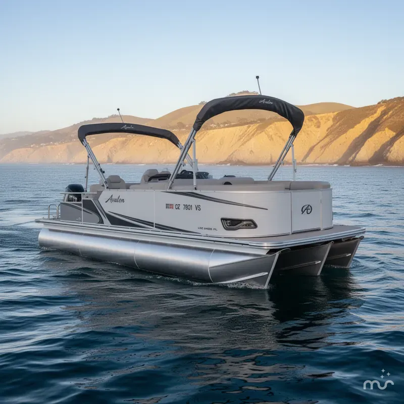 Slide: The Image of Avalon LSZ Rear Lounger 24' w/ 200HP Mercury! 2020 - 0