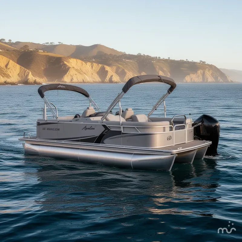 Slide: The Image of Avalon LSZ Rear Lounger 24' w/ 200HP Mercury! 2020 - 1