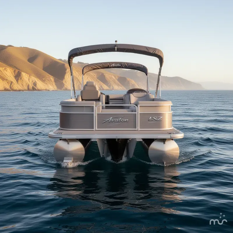 Slide: The Image of Avalon LSZ Rear Lounger 24' w/ 200HP Mercury! 2020 - 2