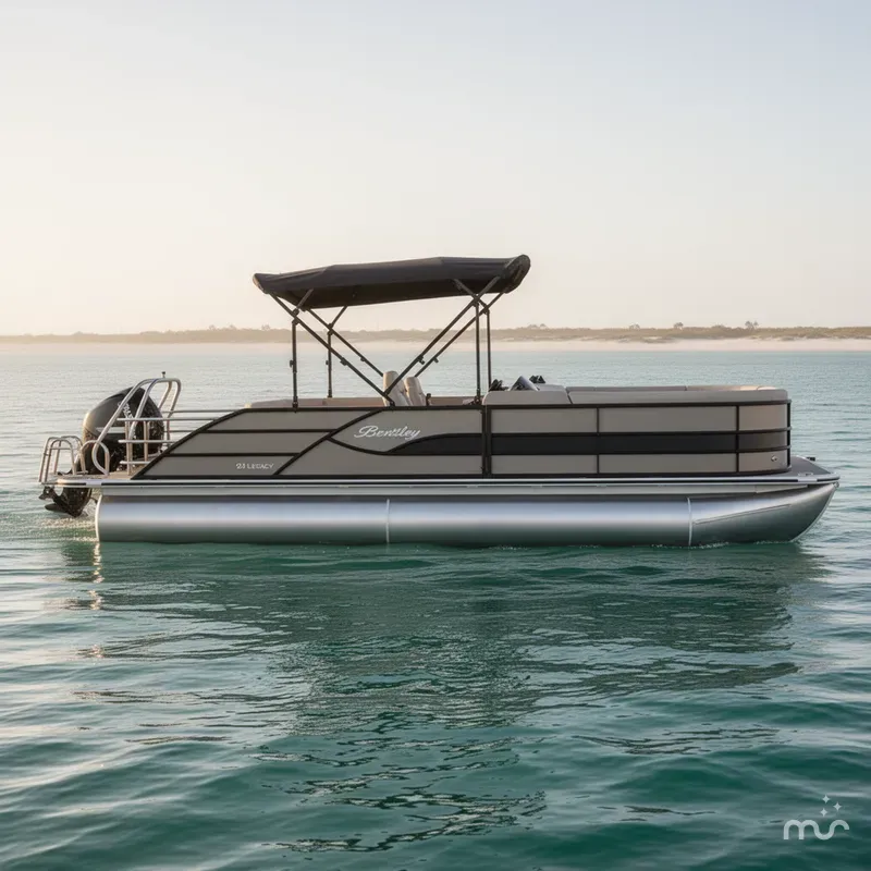 Slide: The Image of Bentley Pontoons Legacy 243 Swingback 3/4 Tube 2025 - 0