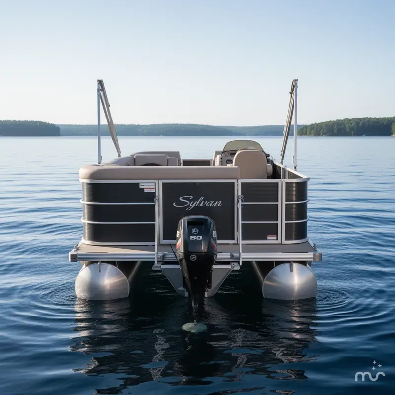 Slide: The Image of Sylvan 820 Cruise Pontoon & Evinrude E-Tech 2014 - 1