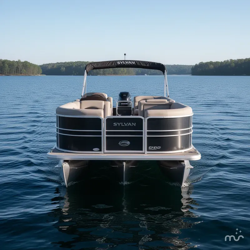 Slide: The Image of Sylvan 820 Cruise Pontoon & Evinrude E-Tech 2014 - 2