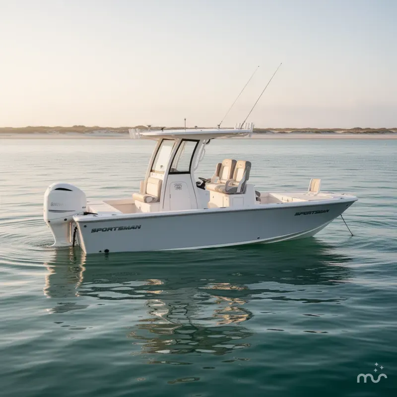 Slide: The Image of Sportsman Masters 267OE Bay Boat 2025 - 2