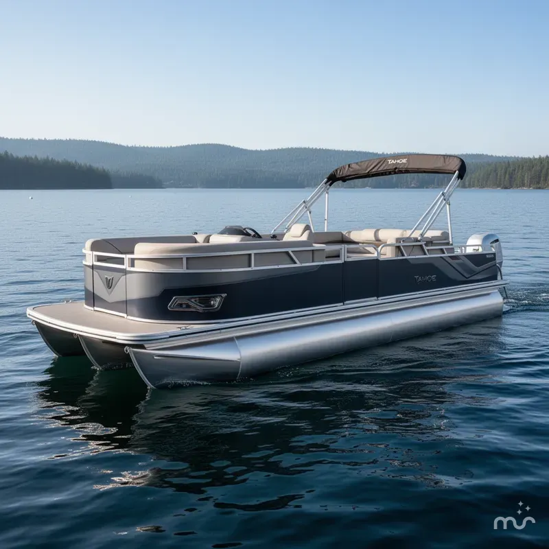 Slide: The Image of Tahoe Sport 2385 Swingback (VRB) Pontoon & Honda 4-Strok 2025 - 0