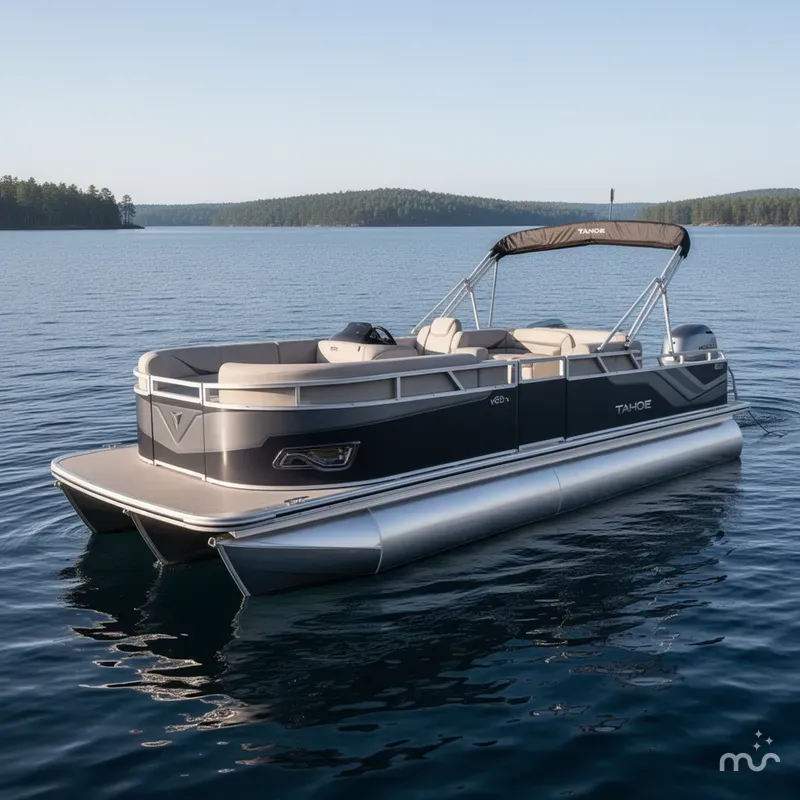 Slide: The Image of Tahoe Sport 2385 Swingback (VRB) Pontoon & Honda 4-Strok 2025 - 2