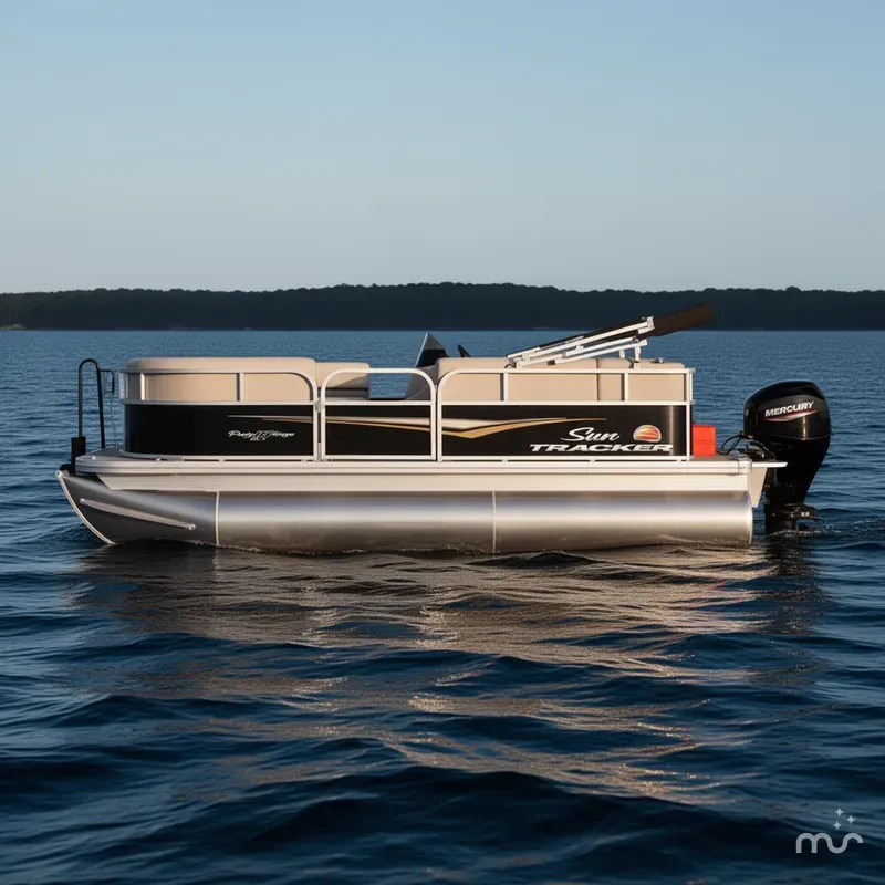Slide: The Image of Sun Tracker Party Barge 16 DLX 2025 - 0