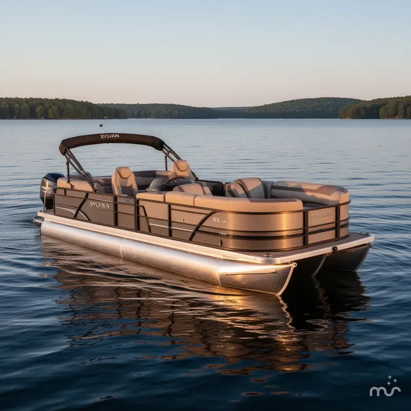 Slide: The Image of Sylvan SL3 24' Quad Lounge & Yamaha 150HP 4-Stroke EFI 2021 - 0