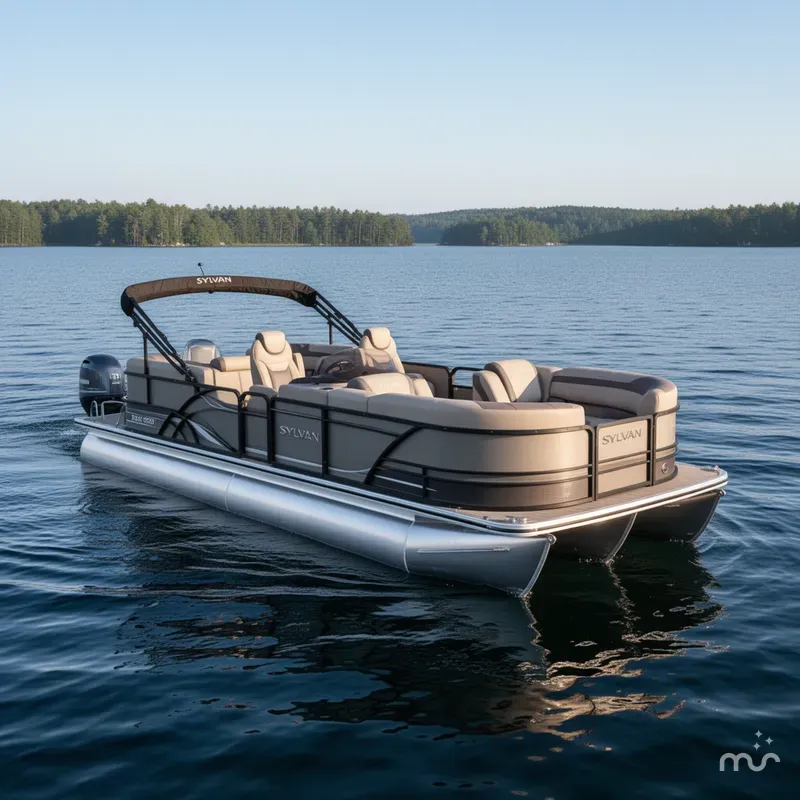 Slide: The Image of Sylvan SL3 24' Quad Lounge & Yamaha 150HP 4-Stroke EFI 2021 - 1