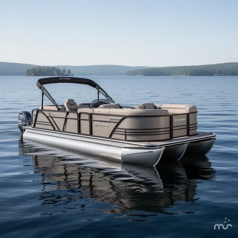 Slide: The Image of Sylvan SL3 24' Quad Lounge & Yamaha 150HP 4-Stroke EFI 2021 - 2
