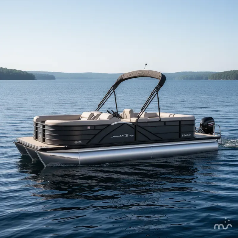 Slide: The Image of South Bay 23' Quad Lounge Pontoon & Suzuki 140HP 4-Stroke EF 2018 - 0