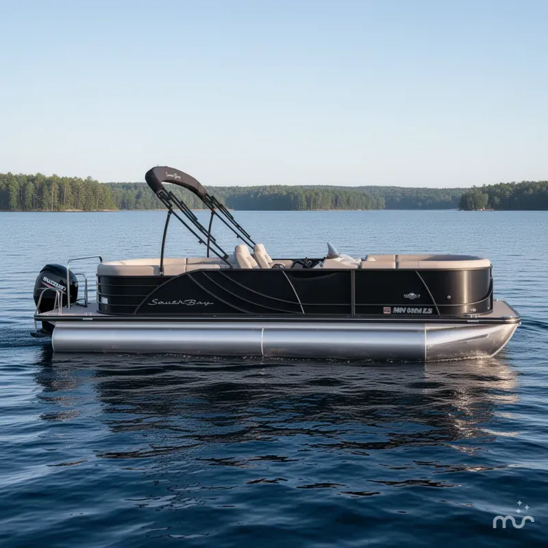 Slide: The Image of South Bay 23' Quad Lounge Pontoon & Suzuki 140HP 4-Stroke EF 2018 - 1