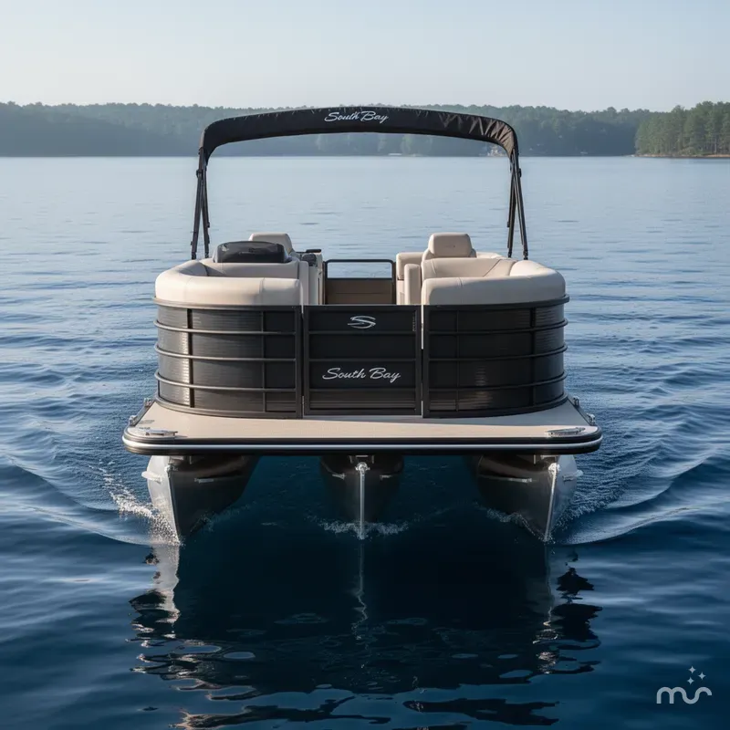 Slide: The Image of South Bay 23' Quad Lounge Pontoon & Suzuki 140HP 4-Stroke EF 2018 - 3