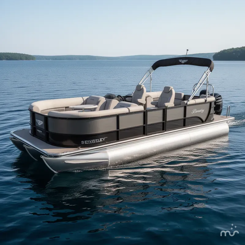 Slide: The Image of Bentley Pontoons Legacy 223 Navigator Quad Lounge Tritoon & Suzuki 2020 - 0