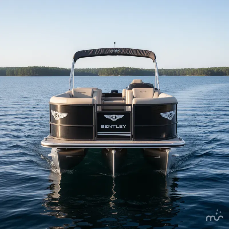 Slide: The Image of Bentley Pontoons Legacy 220 Navigator Quad Lounge & Honda 115HP 4-S 2022 - 1