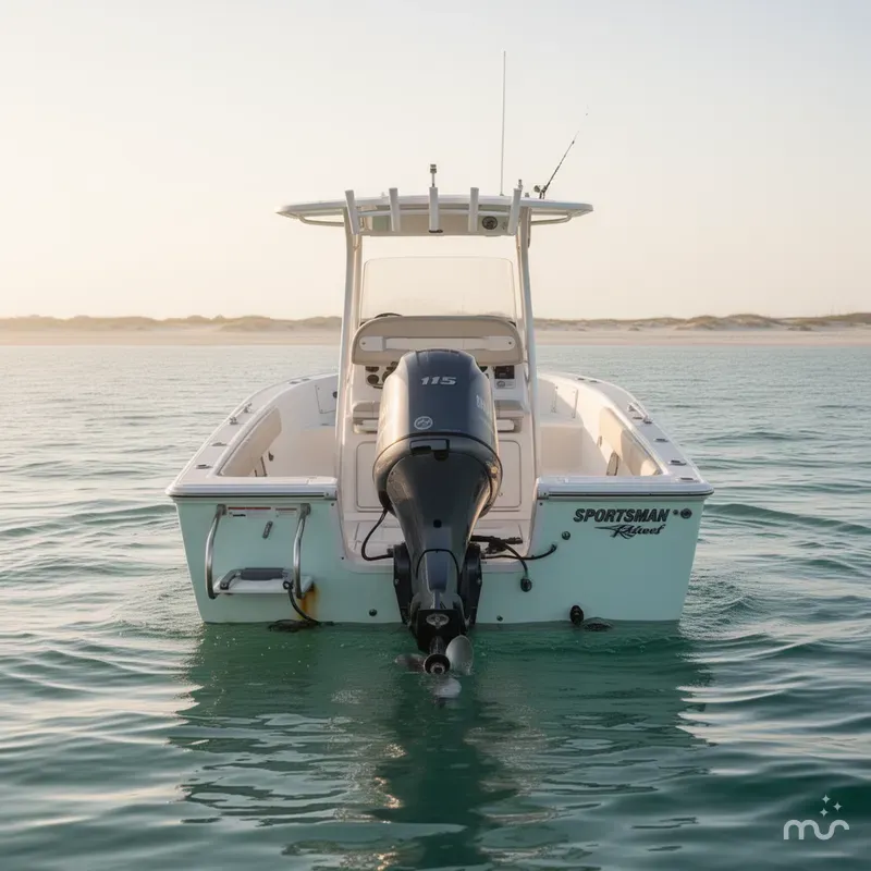 Slide: The Image of Sportsman Island Reef 19 Center Console 2017 - 2