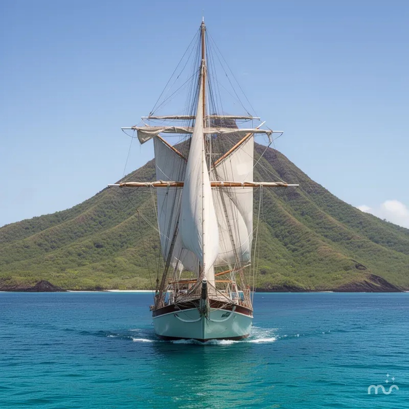Slide: The Image of Custom Lahaina Welding Co. Square Topsail Ketch Tallship 1988 - 1