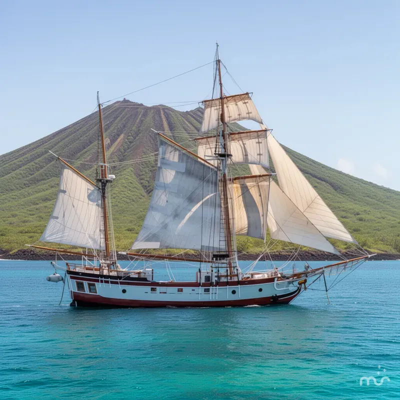 Slide: The Image of Custom Lahaina Welding Co. Square Topsail Ketch Tallship 1988 - 2