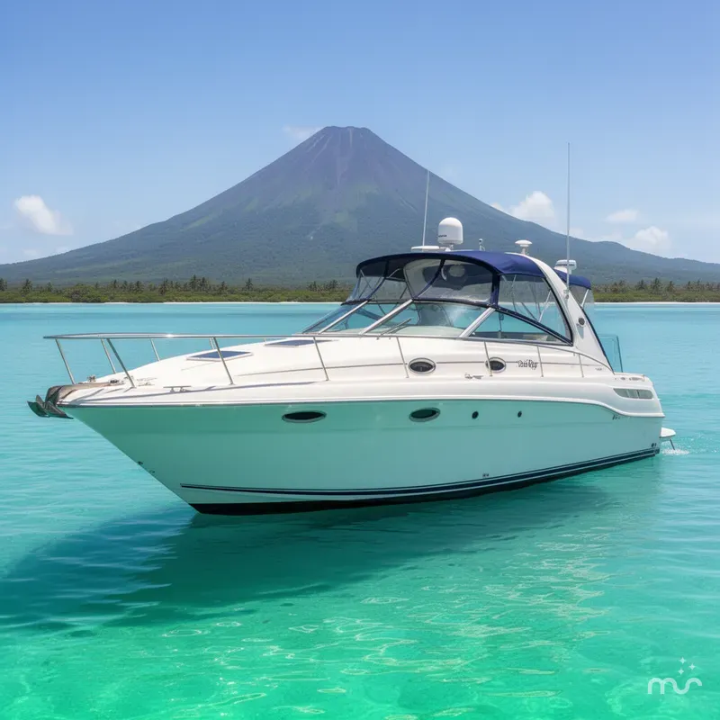 Slide: The Image of Sea Ray 400 Express Cruiser 1996 - 2