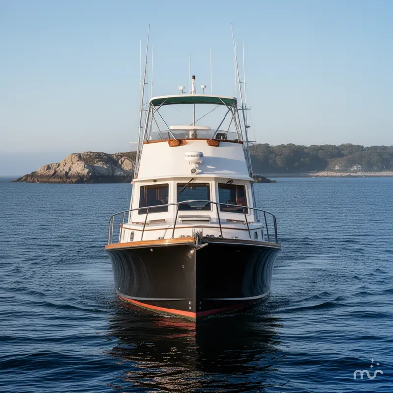 Slide: The Image of Stanley 36' Downeast Fly Bridge Cruise 1990 - 1
