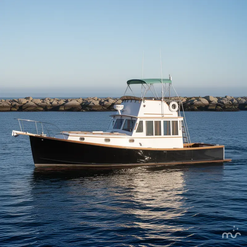Slide: The Image of Stanley 36' Downeast Fly Bridge Cruise 1990 - 2