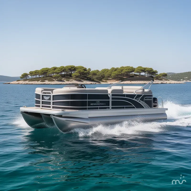 Slide: The Image of Bennington M Quad Bench 22 MFB Pontoon 2025 - 1