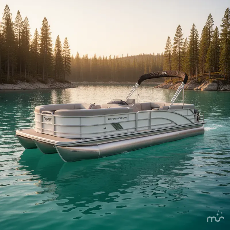 Slide: The Image of Bennington M Quad Bench 22 MFB Pontoon 2025 - 0
