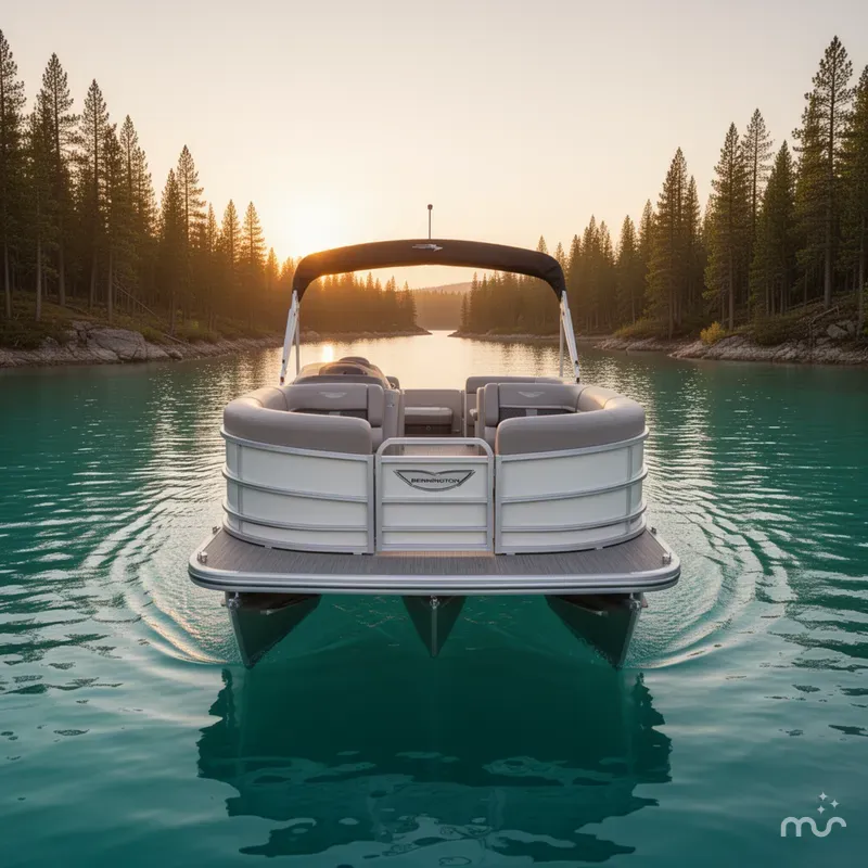 Slide: The Image of Bennington M Quad Bench 22 MFB Pontoon 2025 - 1