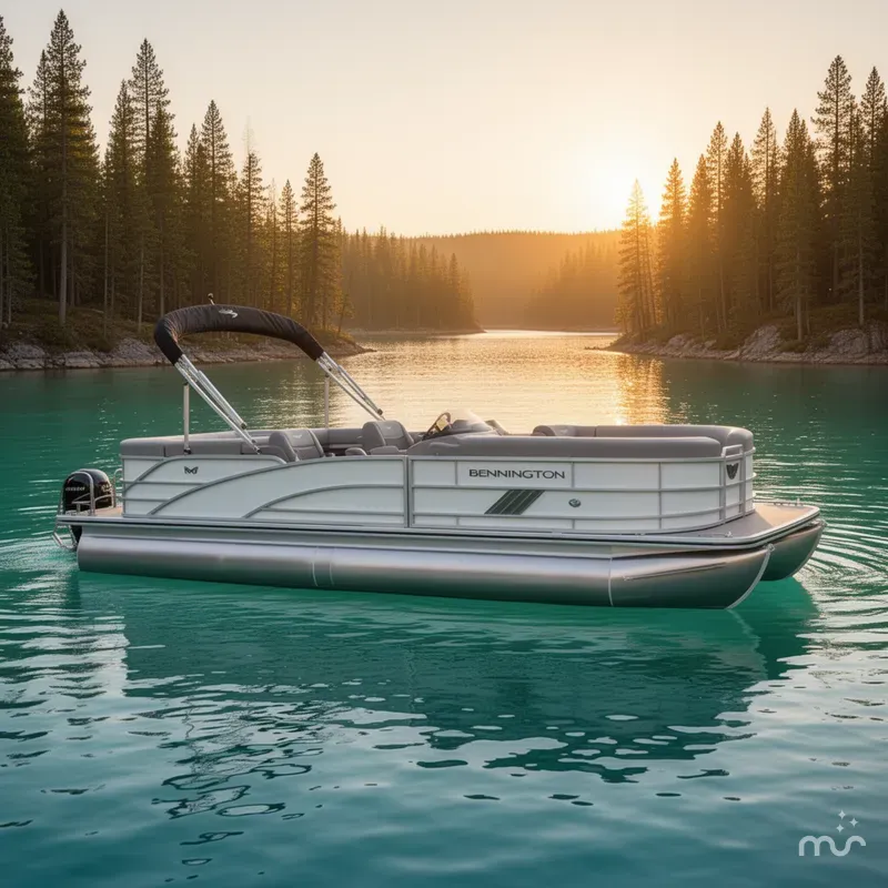 Slide: The Image of Bennington M Quad Bench 22 MFB Pontoon 2025 - 2