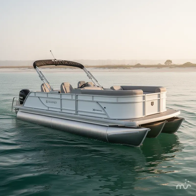 Slide: The Image of Godfrey Sweetwater Xperience 20' Flip Lounge Tritoon - 2086 SFLX 2025 - 0
