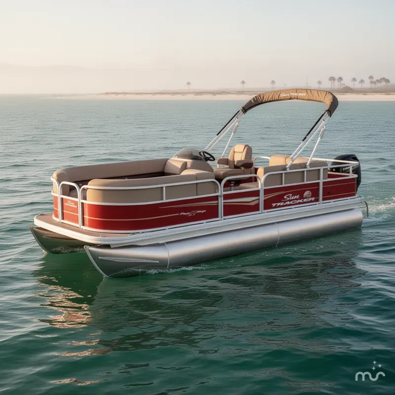 Slide: The Image of Sun Tracker Party Barge 18 DLX 2025 - 0