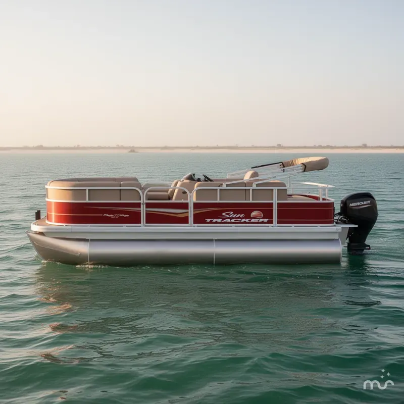 Slide: The Image of Sun Tracker Party Barge 18 DLX 2025 - 1