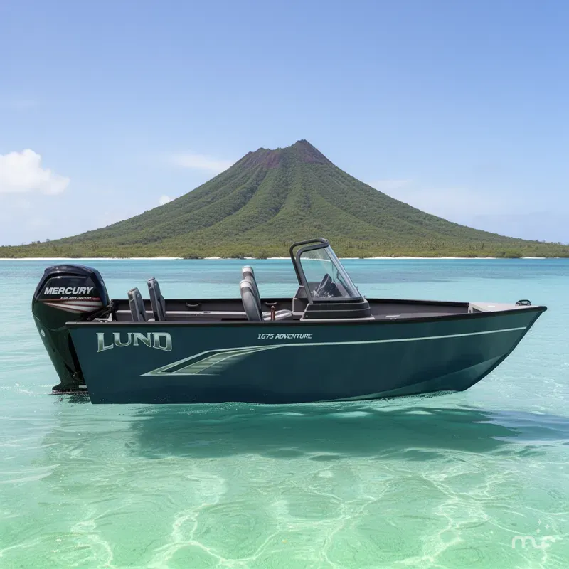 Slide: The Image of Lund Adventure 1675 Sport w/ 90HP Mercury! 2025 - 2