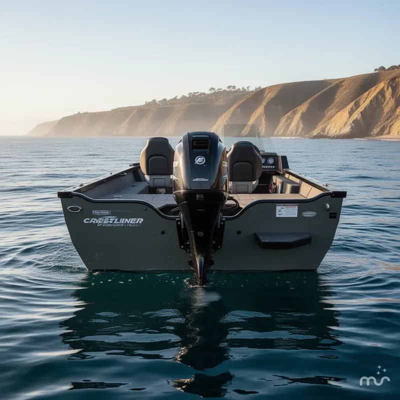Slide: The Image of Crestliner Fish Hawk 1750 SC w/ 115HP Mercury! 2025 - 1