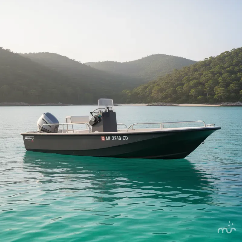 Slide: The Image of Boston Whaler 150 Montauk Red Dot 1980 - 2