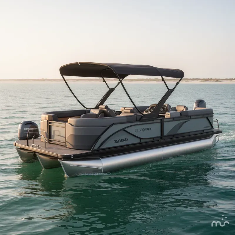 Slide: The Image of Godfrey Sweetwater 22' Split Bench Tritoon - 2286 SB 2025 - 0