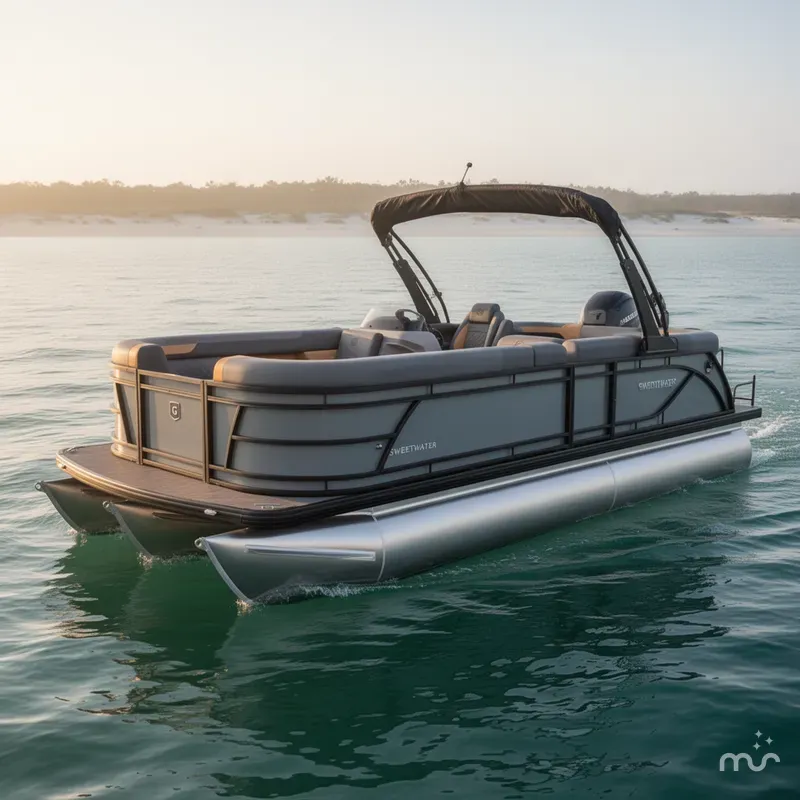 Slide: The Image of Godfrey Sweetwater 22' Split Bench Tritoon - 2286 SB 2025 - 1
