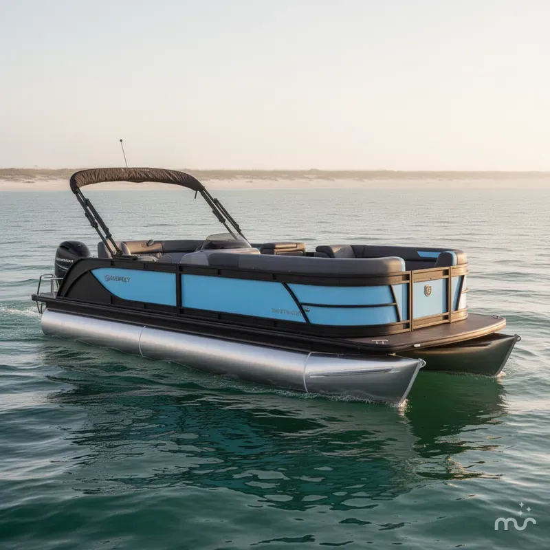 Slide: The Image of Godfrey Sweetwater 22' Flip Lounge Tritoon - 2286 SFL 2025 - 0