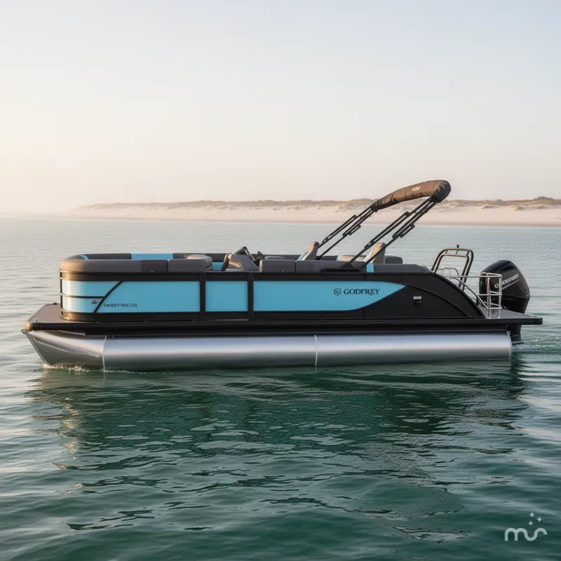 Slide: The Image of Godfrey Sweetwater 22' Flip Lounge Tritoon - 2286 SFL 2025 - 1