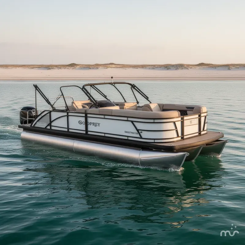Slide: The Image of Godfrey Sweetwater 22' Flip Lounge Tritoon - 2286 SFL 2025 - 0