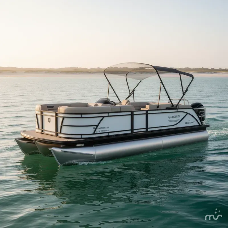 Slide: The Image of Godfrey Sweetwater 22' Flip Lounge Tritoon - 2286 SFL 2025 - 1