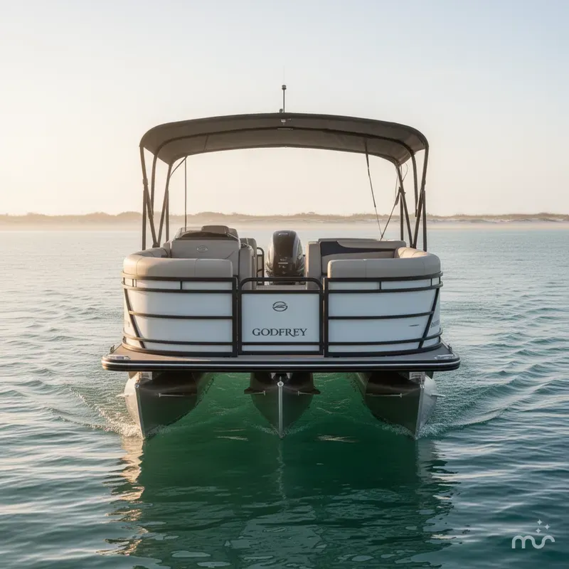 Slide: The Image of Godfrey Sweetwater 22' Flip Lounge Tritoon - 2286 SFL 2025 - 2