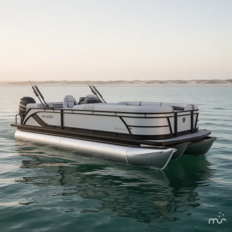 Slide: The Image of Godfrey Sweetwater 22' Split Bench Tritoon - 2286 SB 2025 - 0