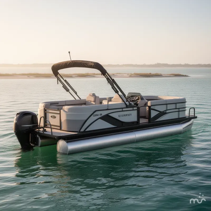 Slide: The Image of Godfrey Sweetwater 22' Split Bench Tritoon - 2286 SB 2025 - 1